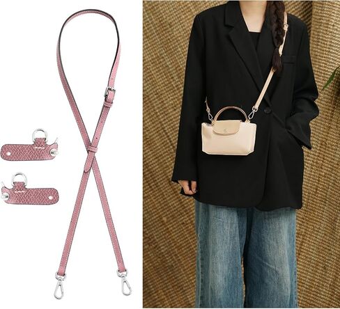 Upgraded Leather Purse Straps for Longchamp Mini Bag Conversion Kit, Bag Shoulder Strap Replacement Crossbody in Kuwait