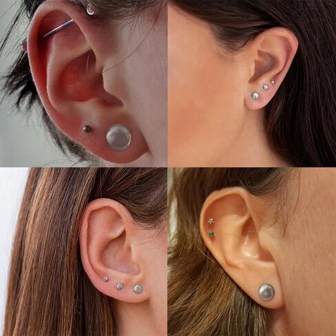Glass Ear Gauges Stretching Kit 3 Pairs/6Pcs 16G-12G Ear Expander Plugs Short Taper Expander Solid Tunnels Body Piercing Jewelry Set in Saudi Arabia