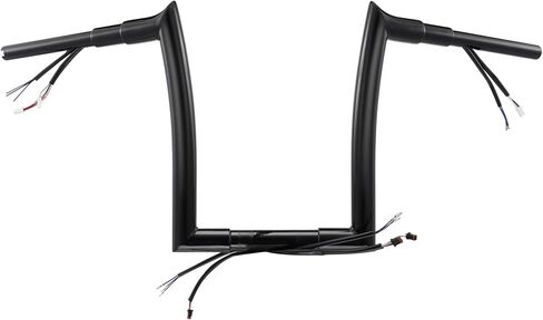 MoKitDora 12" Rise Prewired Ape Hanger Handlebar 1.5" Fat 1.25" Clamp Bar for 2012-2015 Softail Fat Boy FLSTF FLSTFB Shrine SE FLSTC 2013-2015 Breakout CVO FXSB FXSBSE, Black in Saudi Arabia