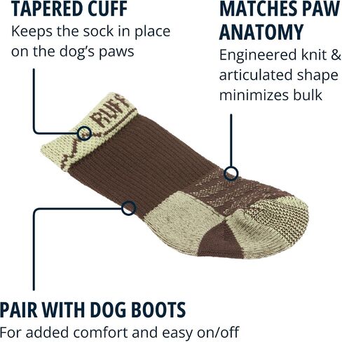 Ruffwear ، جوارب Bark'n Boot ، جوارب الكلاب المريحة وبطانات التمهيد ، حمام سباحة أزرق ، 1.50 في/ 1.75 في in Kuwait