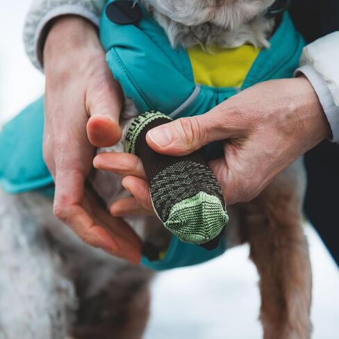 Ruffwear ، جوارب Bark'n Boot ، جوارب الكلاب المريحة وبطانات التمهيد ، حمام سباحة أزرق ، 1.50 في/ 1.75 في in Kuwait