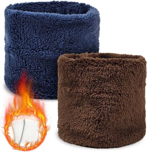 Winter Neck Gaiters 2 Pack with Hand Warmer, Neck Warmers for Cold Weather, Soft Cozy Comfort Scarf in Saudi Arabia