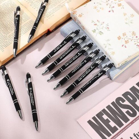 Fuutreov 50 PCS Arms Christian Pens Bible Bible Assions Inspirational Week Holy Gift Screen Touch Touch التحفيز للكتاب المقدس اقتباس أقلام معدنية للرجال هدية مكتب مدرسة عيد الميلاد يوم الأحد (متعدد الألوان) in Kuwait