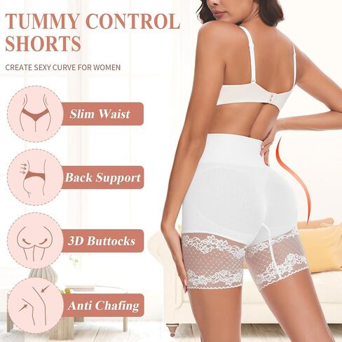 Tummy Control Shapewear Shorts for Women Under Dress Seamless Mid Waist Body Shaper Shaping Underwear Girdle Panties in Saudi Arabia