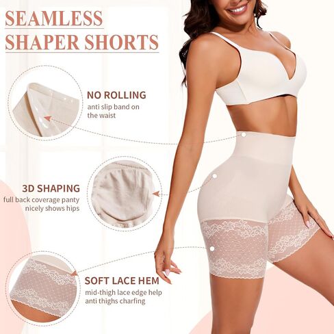Tummy Control Shapewear Shorts for Women Under Dress Seamless Mid Waist Body Shaper Shaping Underwear Girdle Panties in Saudi Arabia