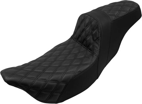 One-Piece Driver Passenger Seat Motorcycle 2-up Seat Fit for Harley Touring Electra Glide Road King Road Glide Street Glide 2009-2023 (Black Stitching) in Kuwait