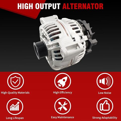 Alternator 11570N Compatible with Chrysler Town & Country 200 Dodge Avenger Grand Caravan Journey Ram C/V Volkswagen Routan 3.6L V6 Replace 334-2918 04801624AE 68272108AB RL801624AD in Saudi Arabia