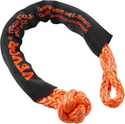 VEVOR 2-Pack Synthetic Soft Shackle, 1/2" x 22" - 44,092 lbs (20 Ton) Breaking Strength, Heavy Duty Recovery Tow Shackles with Extra Sleeves & Storage Bag for UTV,ATV,Trucks,Off-Road Vehicles,Orange in Kuwait
