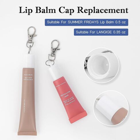 Keychain Cap for Summer Fridays 0.5 Oz Lip Balm keychain, Keychain Cap Compatible with LANGIGE 0.35 oz Lip Balm in Saudi Arabia