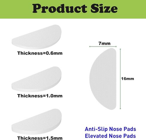 0.6mm Ultra-Thin Anti-Slip Eyeglass Nose Pads, Thousands of Frog-Inspired Microstructured Fibers, Soft Adhesive Silicone Nose Pads, Glasses Nose Pad for Glasses, Sunglasses (5 Pairs Clear) in Kuwait