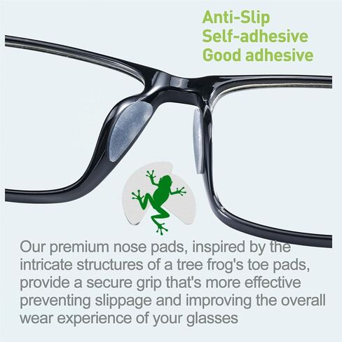 0.6mm Ultra-Thin Anti-Slip Eyeglass Nose Pads, Thousands of Frog-Inspired Microstructured Fibers, Soft Adhesive Silicone Nose Pads, Glasses Nose Pad for Glasses, Sunglasses (5 Pairs Clear) in Kuwait