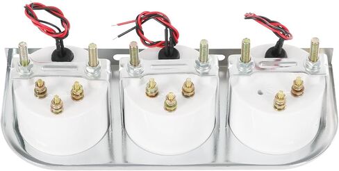 JDMSPEED 2" 52mm Triple Gauge Set (Oil Pressure Gauge + Water Temperature Gauge + Volt Meter) 3‑in‑1 for 12V Cars 3 Gauge Cluster Kit with Black Console in Kuwait