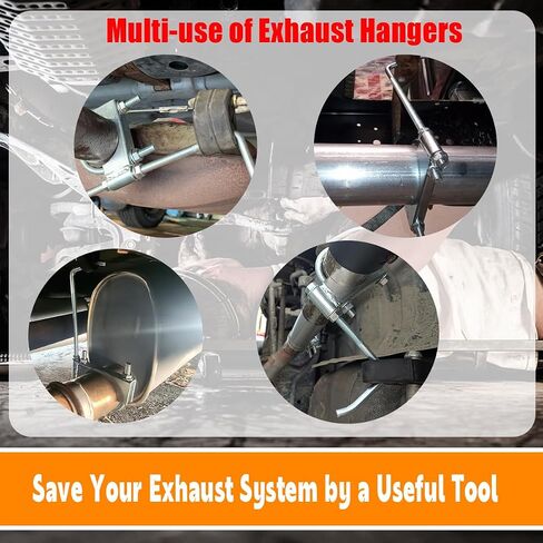 Heavy Duty 3-1/2 Inch Stainless Exhaust Clamp with Hanger Rod for Universal 3.5" Exhaust Pipes in Saudi Arabia