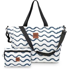 Travel Beach Bag Packable Beach Bag Tote for Pool Lake Cruise Essentials for Women, Foldable Travel Tote for Women in Kuwait