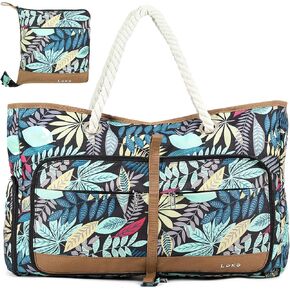 Beach Bag for Women - 35L Large Tote Bag, Waterproof & Sandproof, Zippered Carry On Bag for Pool, Beach & Travel in Kuwait