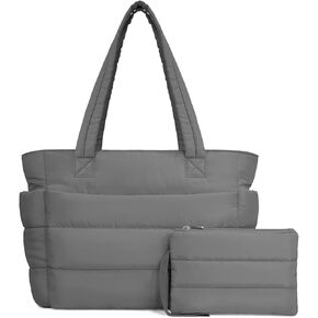 حقيبة حمل TopDesign Puffer للنساء ، حقيبة يد منتفخة خفيفة الوزن مع مقصورات ، حقيبة كتف مبطن للعمل ، السفر ، الصالة الرياضية