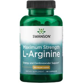 Swanson Amino Acid Super-Strength L-Arginine 850 Milligrams 90 Capsules