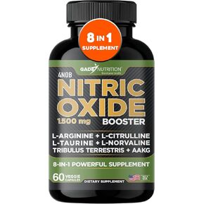 Gade Nutrition Nitric Oxide Supplement - L Arginine Capsules – Helps to Improve Energy, Endurance & Performance - Pre Workout - Muscle Builder - with All Essential Amino Acid and Maca Root