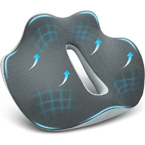 X-Large Seat Cushion for Truck Driver, Upgraded Cushion for Back Support and Pain Relief, Memory Foam with Non-Slip Washable Cover, Relieves Long-Term Truck Sitting and Pain