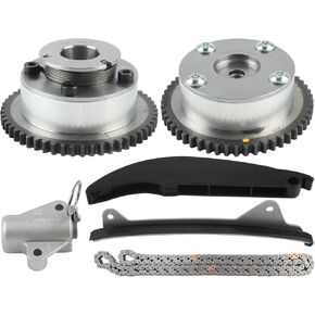 Carbhub 24410-2E000 24420-2E200 Intake and Exhaust VVT Engine Timing Chain Kit Compatible with Hyundai Elantra Sonata Tuscon, Compatible with Kia Forte Forte5 Optima