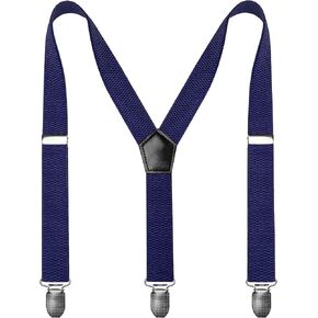 Solid Color Child Kids Suspender with 3 Strong Clips Adjustable Braces