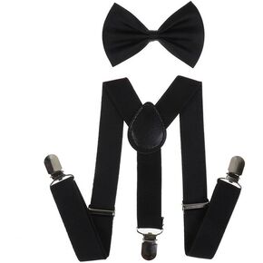 FGSS Boy-Girl Classic-Suspender - Kids Y-Shape Elastic Adjustable Back Braces with Bow for Pants