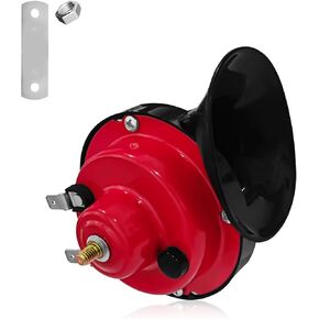 قرون هواء السيارة من أجل السلامة ، قرن قطار الشاحنة الصاخب 300dB 12V ، طقم بديل للقرن الكهربائي المضاد للسيارات ، قرون ثور للسيارة ، غطاء محرك السيارة ، دراجة نارية ، سكوتر ، قارب (أسود)