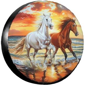 Mountain Landscape Spare Tire Cover for Rv Trailer Camper- Cute Wheel Protectors Cover Waterproof Universal Fit for Truck SUV Travel Camping Outdoor-15 inch