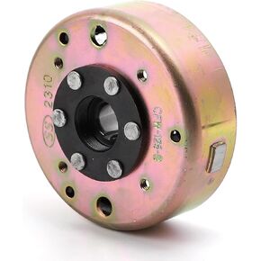 Mokuo GY6 150CC Magnet Flywheel Rotor 6 Coil Compatible with Chinese GY6 150cc 4-Stroken 152QMI 157QMJ Engine Scooter Mopeds ATV Go Kart