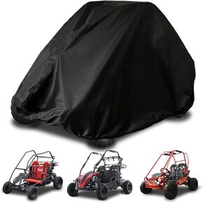 Go Kart Cover ، مقاعدان لـ Coleman KT196 Go Kart Covers 420d مقاومة للماء غلاف سيارة Go Cart ، Go Kart Association for Baja Trailmaster ، Mudhead 67 "L x 46" W × 47 "H