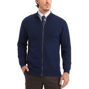 Kallspin Men's Cotton Pure Pure zip up سترة سترة كارديجان حامل خفيفة الوزن ذي الأزهار الخارجية غير الرسمية