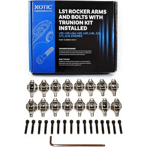 LS1 Rocker Arms مع البراغي ومجموعة Trunion التي تم تثبيتها مسبقًا - تناسب LS2 ، LS6 ، LQ4 ، LQ9 ، LM7 ، 4.8L ، 5.3L ، 5.7L ، 6.0L Lovines - Xotic Performance | CP201