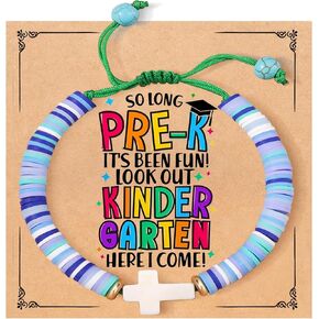 Kindergarten Preschool Pre K 2025 Graduation Bracelet Gifts for Girls Boys Kids Daughter Son Granddaughter Grandson Niece Nephew
