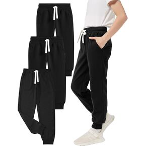 Pehmea Boys Girls Pultspants 3 Pack Pack active jogger bants with mobicets for Kids من 5 إلى 14 عامًا