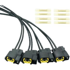 4 مجموعات 2 دبابيس الاشتعال موصل الأسلاك الأسلاك تسخير pigtal plug fit hyundai eleantra sonata tucson veloster kia forte koup optima rio soul 2011-2020 استبدال OE PT2910 S2928