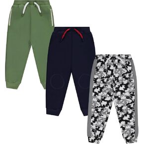 Boys' Jogger Pants Set - Comfortable, Durable, and Stylish - Pack of 3 with Pockets