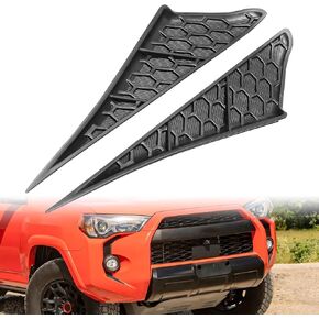 Front Fog Light Decals Trims Covers Compatible With For 2014-2024 Toyota 4Runner Accessories Front Bumper Grill Insert Overlays Stickers Trim