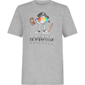 adidas Boys' Short Sleeve Stunner Baseball Graphic Tee Shirt