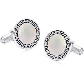 LeCalla 925 Sterling Silver Cufflinks for Men | Grooms Wedding Cuff-Links | Formal Shirt Cufflinks Accessories | Gifts for Dad, Groom, Husband, Father’s Day & Business Events