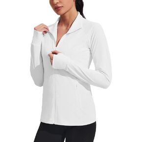 COOrun Women's UPF 50+ Jackets Sun Protection Golf Athletic Jackets Lightweight Full Zip Long Sleeve Shirts with Pockets