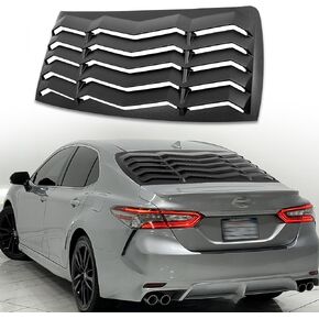 Rear Window Louver Compatible with Toyota Camry 2018 2019 2020 2021 Windshield Sun Shade Cover in GT Lambo Style ABS Matte Black