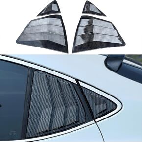 for 11th Gen Civic Hatchback Sport Style Rear Side Window Louvers Air Vent Scoop Shades Cover Trim for Honda Civic Hatchback 2022 2023 2024 2025-Glossy Black