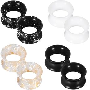 Xpircn 4mm-25mm Silicone Ear Gauges Flexible Ear Tunnels Plugs Stretchers Expander Double Flared Flesh Ear Piercing Jewelry for Women Men