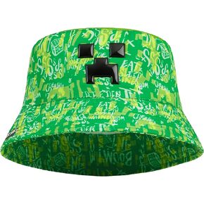 Minecraft Boys Bucket Hat, Sun Hat for Kids Beach Summer Holiday Essentials - Gifts for Gamers