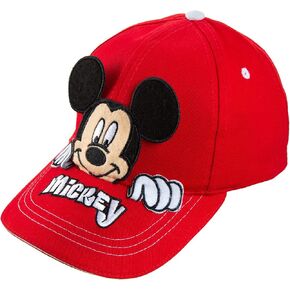 Disney Mickey Mouse Peak-A-Boo Baseball Cap Age 4-7 -Red