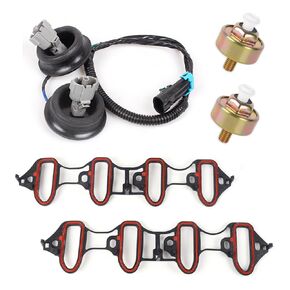 MUGE RACING DUAL CLACK SESSORS و CHAIKE MANDOLD CALSETS مع مجموعة تسخير الأسلاك متوافقة مع CHEVY GM LS1 LQ9 4.8L 5.3L 6.0L 8.1L ENRIGER ، استبدل# 12589867 12601822 213-3521
