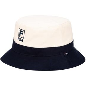 Fila Unisex Two Tone Cotton Twill Bucket Hat (Ivory/Peacoat)