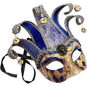 للجنسين مينس ماردي غرا فينتيج هارليكينز تنكر جولي جولي قناع Cosplay Dance Birthday Party Carnival Party