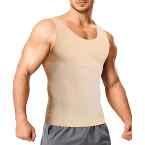 TAILONG Compression Shirt Men Shapewear - Slimming Undershirt Body Shaper Tank Top Workout Shirts