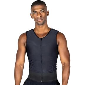 ContourMD Mens Compression Vest – Post Surgery Shirt Garment After Liposuction, Medical Grade Vest for Breast & Chest Support